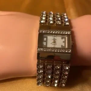 Louis Arden women\'s watch. Square face with gold accents & rhinestones louis arden | Accessories | Louis Arden Womens Watch Square  main image 2